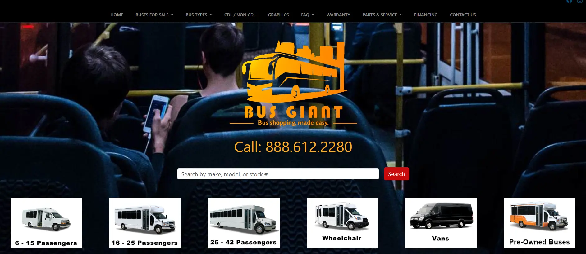 Bus Giant website preview